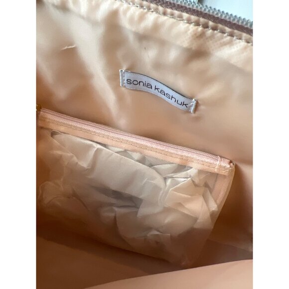 NWT Sonia Kashuk Dome Cosmetic Bag, Small Bag, Make-up Brush Set - Rose Gold Met - Picture 7 of 8